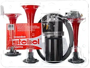 Oshotto Stebel 3 Pipe Air Horn for Cars, Trucks, Boats, ATVS & Heavy Vehicles