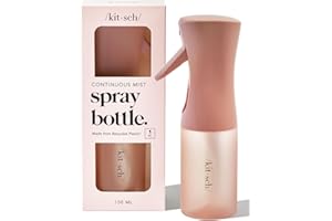 Kitsch Flacone spray continuo per capelli – Nebulizzatore d'acqua a nebbia fine – Flacone spray per capelli riciclato – Flaconi spray per pulizia, styling, piante e altro – Terracotta, 150 ml