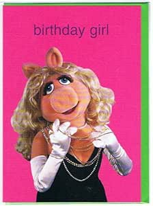 Muppets - MIss Piggy - Birthday Girl - Greetings Card MU14: Amazon.co