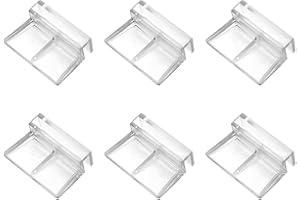 SGERUFZ 6 Piezas Clips de Cubierta de Vidrio Soporte Soportes Acrílicos Universales para Acuarios sin Marco (5mm)