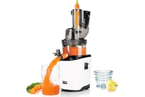 Kuvings - Estrattore di succo REVO830 - Doppio boccaglio, Sistema di taglio automatico - Bianco