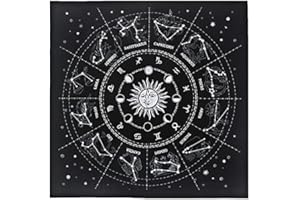Namvo Macabolo Nappe de tarot en flanelle douce pour jeu de société - Astrologie - Velours - Carte de divination - Pour les amateurs de tarot - 50 x 50 cm