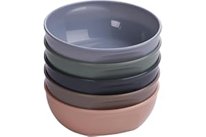 Vital Baby Nourish Perfectly Simple Bowls, Stackable, BPA-Free, EarthSmart Biodegradable, Microwave & Dishwasher Safe, Everyday Feeding Bowls for Toddlers & Adults 6m+, 5 Pack