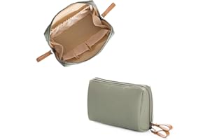 Feliciay Tragbare Kosmetiktasche Damen, kleine Multifunktions-Aufbewahrungstasche, Handtasche Kosmetiktasche，Kosmetik Lagerung für Reise Schlafzimmer, Bad und andere Anlässe (Grün)