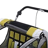 homcom 440-001YL 2 in 1 Fahrradanhänger Jogger 360° Drehbar für Kinder, gelb, schwarz - 5