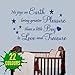 No Joys On Earth Boy - Wall Decal Sticker Quote baby nursery (Medium)
