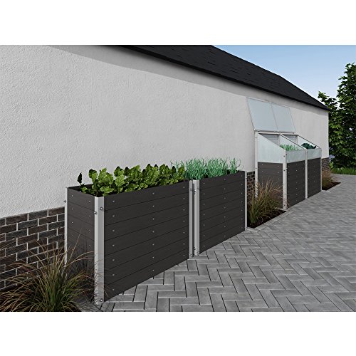 Hochbeet Gewächshaus Pflanzbeet Frühbeet Beet Garten Komposter Kräuterbeet WPC - 6