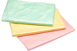 Fit For The Job Lot 3 bâches protection colorées polyéthylène 3,6mx2,7m, anti-poussière et imperméables, couvrent et protègent sols et meubles contre déversements et éclaboussures de la peinture