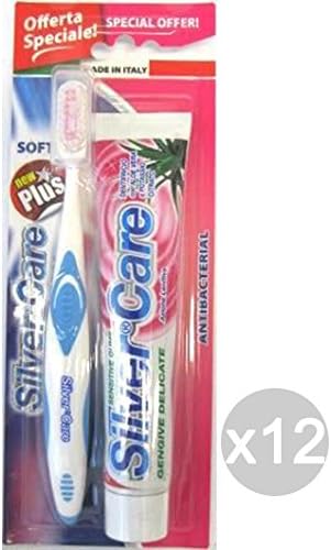 Set 12 SILVER CARE Toothbrush Toothpaste+Plus Soft Health And Dental Care