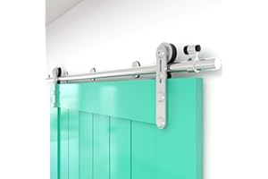 TSMST 200CM/6.6FT Sliding Door Track Barn Door Hardware Kit Closet Rail Roller Accessory Stainless Steel Material