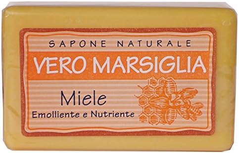 Saponeria Nesti Firenze: Vero Marsiglia Honey Soap * 5.29 Ounce (150gr) Packages * [ Italian Import ] by Saponeria Nesti Firenze