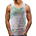Produktbild Herren Tank Top Ursing Männer Tanktop Casual Mode Brief Gedruckt Slim Fit Ärmellose T-Shirt Bluse Achselshirts Muskelshirt Unterhemden Sportliches Tankshirt Sommer Strand Oberteile (M, Weiss)