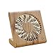 Produktbild aiyvi Faltbar Holzmaserung Tischventilator Tragbar Mini Silent Elektrischer Lüfter USB-Ladege,3-Stufiger Wind Einstellbar (13,9x2x22cm, A-Beige)