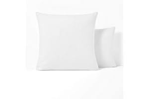 Sibiles - Fundas de Cojines de Algodón y Polialgodón 144 Hilos y Cutí Percal 200 Hilos con y sin Volante. (100% Algodón 144 Hilos, 30x50 cm Sin Volante (2 uds))