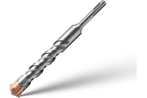 PHMNZIP Foret SDS Plus Mèche à Béton 4 Pointes en Carbure Foret Carrelage à Percussion Électrique SDS Plus pour Perforateur Forets Transversaux Brique Pierre Naturelle Métal 25mm x 200mm