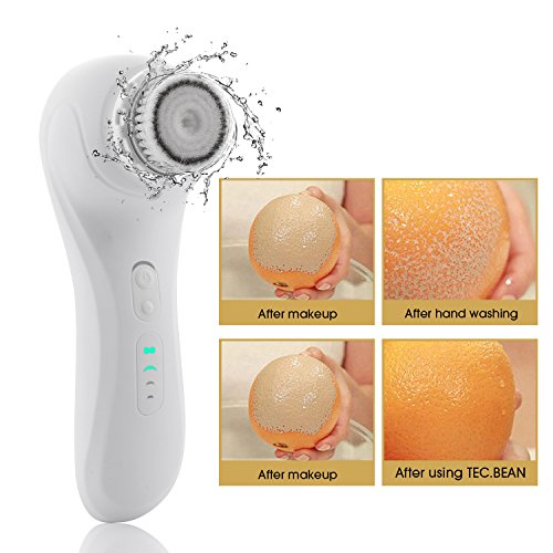 Elektrische Gesichtsbürste Ultraschall-Reinigungsbürste für Gesicht und Körper, wasserfest, Haut-Peeling, Reinigungssystem für die Tiefenreinigung mit 4 Geschwindigkeitseinstellungen und 2 Bürstenköpfen - 8
