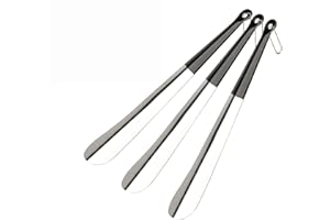 XUIIOSOOKP 3 Pcs Metal Shoe Horn Long Handled, 11.8 Inch Long Shoe Horns for Men Women, Stainless Steel Shoehorns for Seniors Elderly Pregnant Women, Shoe Spoon