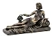 Produktbild Ägyptische Pharaonin Kleopatra liegt auf Liege Figur bronziert Skulptur Anubis