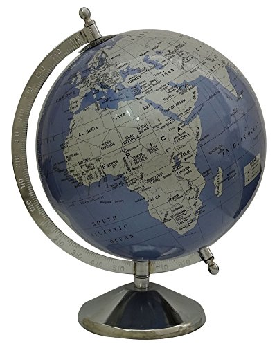 11 3 Decorative Rotating Globe World Geography Blue Ocean Earth