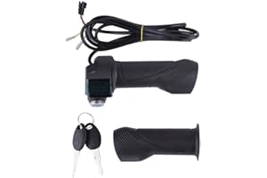 Outbit Manopole Manubrio Bici - MANOPOLE Manubrio 48V 36V 24V 60V Voltmetro con Chiavi E-Bike Scooter EBIKE Kit