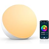 Hifree Lampada da Comodino, Lampada da Tavolo Compatibile con Alexa e Google Home, Dimmerabile RGB Cambia Colore e Tunable Lu