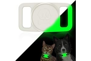 Ainiv Wodoodporny uchwyt na obrożę dla psa do Apple Airtag, odporny na zgubienie etui ochronne na Airtag, ochraniacz na śledzenie zwierząt domowych, kompatybilny z obrożami dla kotów i psów, zielone