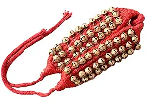 ASURON Bharatnatyam Ghungroo Red Padded 3 Line Kathak or Classical Ghungroo