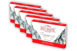 B.P.V Shilajit Pure Mumijo Altai Baume de Montagne 4 x 60 comprimés Haute Qualité Mumio Mumie Shilajit Мими Миие