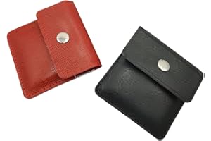 BMTick Lot de 2 cendriers de poche en cuir rouge et noir – Cendrier compact, sans odeur et résistant au feu, portable et discret – Décoration d'intérieur et accents