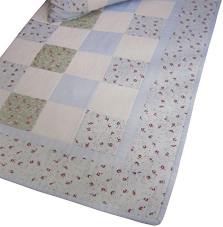 Floral Polka Dot Blue Green 39" x 49" Throw Quilting Kit