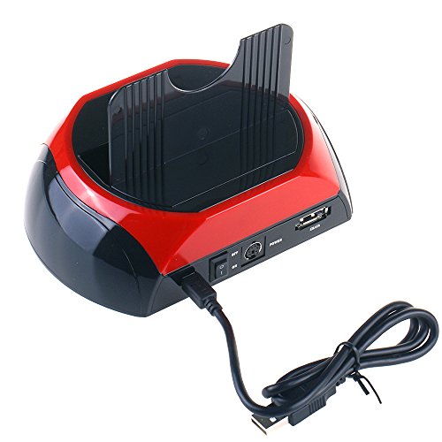 WANLONGXIN WLX-879U2C USB 2.0 zu SATA Festplatte Docking Station mit 2-Port Hub und Kartenleser für 2.5 und 3.5 Zoll Festplatte SSD SATA (SATA I / II / III) - 8