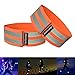 Produktbild Fantaseal® Reflektorbänder Sportarmband Hi-Reflektiv Armband Sicherheit Reflexband Hochsichtbar Armreifen Handgelenk Gurt / Band Reflektor Armbinde Nachtsport Gear Bodyreflektor Ankle Band Knöchelband Hosenbeine Band Reflektierenden Klettbänder Reflex Manschette Reflective Cuffs Band für Running Laufen Morgenlaufen Skifahren Kajak Fahrradfahren Motorradfahren Reiten Spaziergang Joggen Klettern Wandern Trekking Abenteuer (Orange, 2-Stücke, 31CM)