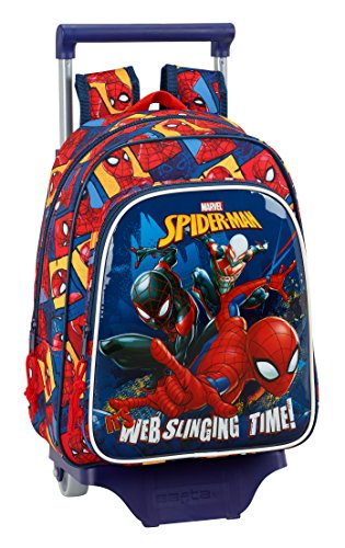 Spiderman 2018 Mochila infantil, 34 cm, 10 litros, Azul y rojo