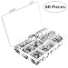 Produktbild TOOGOO 60PCS verstellbare Schlauchschellen Worm Gear Edelstahl Clamp Sortiment Lot Kit