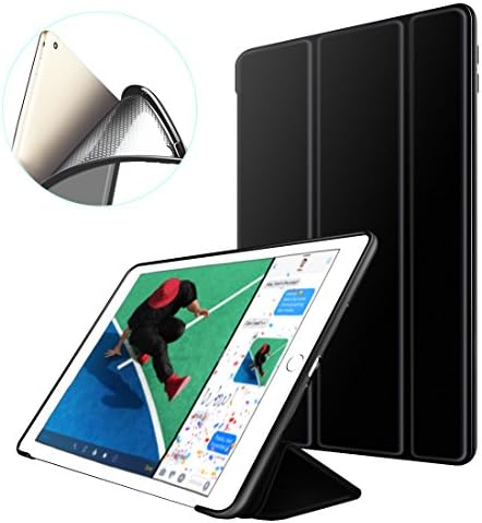 iPad Mini 2 Case, iPad Mini Case, SUPSTAR Soft iPad Mini Silicone Case with Magnetic Stand [Sleep/Wake] Smart Cover for Apple iPad Mini 3/2/1(Black)