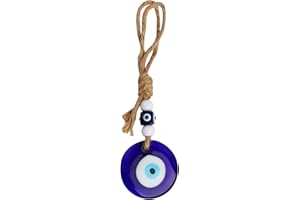 GREACESRIO 5 cm Turkish Blue Evil Eye Wall Hanging, Protection Charms Amulet Wall Hanging Ornament Evil Eyes, Car Hanging Decoration, Lucky Charm, Glass Bead Pendant for Rear View Mirror, Balcony, Window, Home