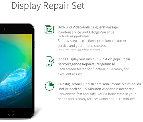 GIGA Fixxoo Kit di Ricambio per Schermo di iPhone 5 Completo con LCD Negro Touch Screen Display Retina in Vetro Fotocamera e Sensore di Prossimit - Guida Illustrata per Riparazione Facile Veloce reviews GIGA Fixxoo Kit di Ricambio per Schermo di iPhone 5 Completo con LCD Negro Touch Screen Display Retina in Vetro Fotocamera e Sensore di Prossimit - Guida Illustrata per Riparazione Facile Veloce