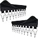Produktbild Boao 2 Stück Hut Organizer Kleiderbügel, Hut Racks mit 10 Edelstahl Clips, Tragbarer Kleiderbügel, Falten Kleiderbügel für Haus oder Reisen (Schwarz)