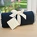 Tuppence and Crumble soft fleece Baby Blanket Navy