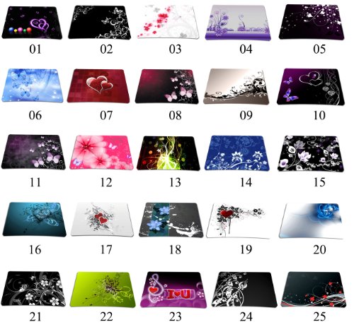 wortek Mauspad Standard Größe aus Neopren mit schönem Design und gummierter Unterseite – Ranke Braun - 2