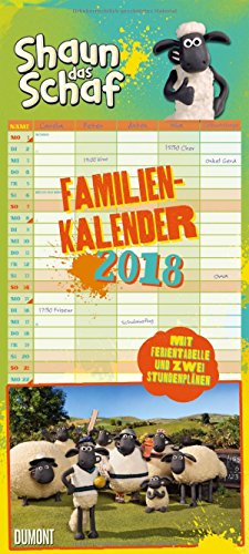 Preisvergleich Produktbild Shaun das Schaf Familienkalender 2018 - Wandkalender - Familienplaner mit 5 Spalten - Format 22 x 49 cm