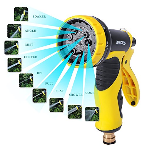 Flexibler Gartenschlauch 15m KingTop Dehnbarer Wasserschlauch 3/4 Zoll mit Brause für Gartenbewässerung und Reinigung - 5