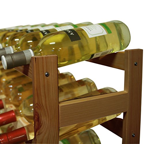 Weinregal / Flaschenregal System „Simplex“, Holz, Kiefer braun - 4