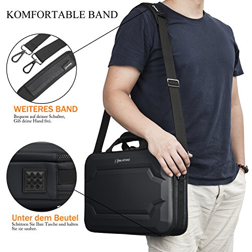 NiceEbag 15 6 Zoll robust R  stung Laptop Tasche Aktentasche Messenger Bag mit Regendicht elastisch Absorption und EVA Design F  r Macbook   Acer   HP