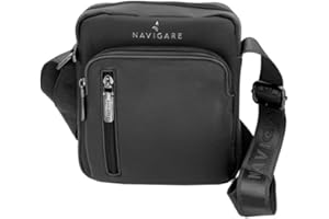 Navigare BORSELLO UOMO TRACOLLA – Borsello Uomo in Ecopelle con Tracolla Regolabile, 2 Tasche con Zip e Scomparti Interni, Stile Elegante e Casual per Lavoro, Viaggio e Tempo Libero