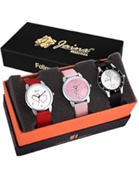 Jainx Triple Combo Multi Color Dial Analog Watch for Women & Girls - JXT807