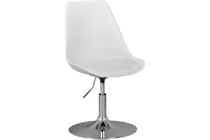 FineBuy HAINAN | Fotel obrotowy z tkaniny do siedzenia | Fotel z regulacją wysokości | Obrotowe oparcie stołka | krzesło dla gości