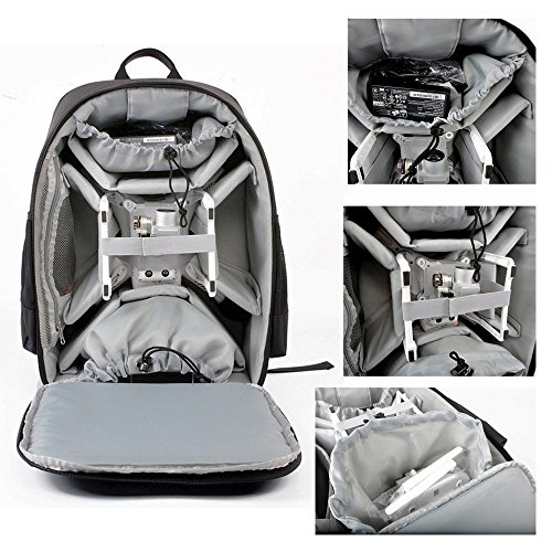 Caden Multifunktions-Wasserdichte Universal UAV Drones Rucksack Tasche für Quadcopter Drone und Canon, Nikon, Sony, Olympus, DSLR SLR Kameras, passen alle DJI Phantom 4/3/2 Serie, GoPro Kameras - 3
