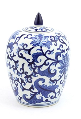 Blau & Weiß – Willow Stil – klein China Vase mit Deckel – lp40338