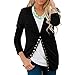 Produktbild Bluse Damen Strickpullover Sexy V-Ausschnitt Strickpullover Oberteile Knopf nach unten Strickwaren Frauen Langarm-Shirt Top Bluse Lässiges Shirt,ABsoar
